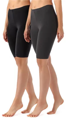Image de Leggings courts pour femmes Merry Style en viscose, lot de 2 MS10-145 (noir/graphite (lot de 2), XS)