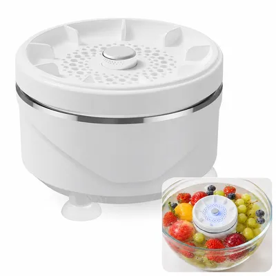 Produktbild von Obst- und Gemüsewascher elektrisch kabellos, Lebensmittelreiniger für Obst, Gemüse & Beeren, tragbar mit Elektrolyse Reinigung & USB Magnetladung
