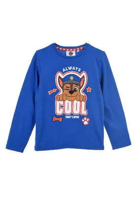 Produktbild von Paw Patrol Kinder Jungen Langarm-Shirt Longsleeve Oberteil Chase, Farbe:Blau, Größe Kids:98