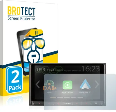 Produktbild von 2x Für Zenec Z-N528 Schutzfolie BROTECT Displayschutz Display Schutz Folie Klar Transparent