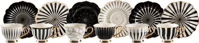 Produktbild von Excelsa set von 6 espressotassen mit untertassen Alice porzellan 10 cl weiß