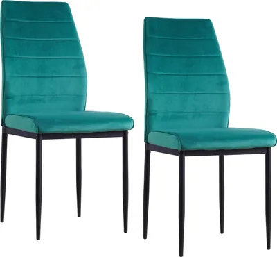 Produktbild von Stuhl Madison Samt Grün, 43,5x57x96 cm (BxTxH), Sitzhöhe 49 cm, Belastbarkeit 120 kg