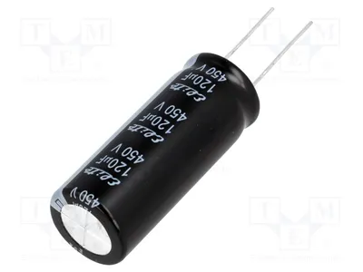 Produktbild von 1x Kondensator: elektrolytisch 120uF 450VDC Ø18x45mm THT 20% PF2W121MNN1845 Elek
