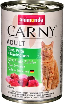 Produktbild von animonda Carny 4017721837255, Adult, jede Rasse, Rind, Kaninchen, Truthahn, 400 g