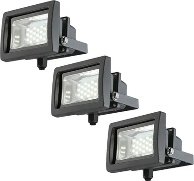Produktbild von 3er Set LED Baustrahler, schwenkbar, IP65, B 11,5 cm
