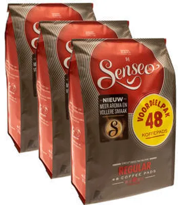 Produktbild von Senseo Kaffeepads Regular / Klassisch, neues Design, 3er Pack, 3 x 48 Pads