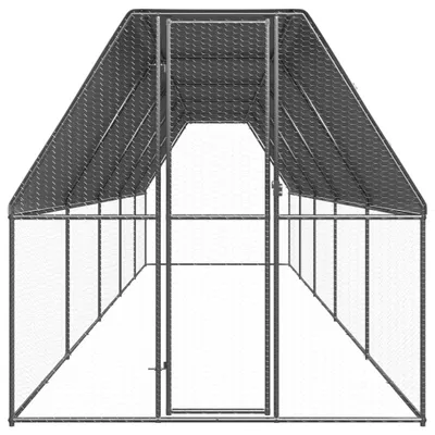 Image de vidaXL Cage à poules d'extérieur 2x10x2 m Acier galvanisé