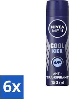 Immagine prodotto di NIVEA Men Deodorant Spray Cool Kick 150 ml - Confezione risparmio - 6 pezzi