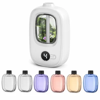 Produktbild von Aroma Diffuser Wandmontage mit LED Digitalanzeige, 4 Modi Duftzerstäuber elektrisch, USB Akku Betrieb, leiser Raumduft für Zuhause & Büro