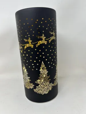 LED-Weihnachtsmann & Schlitten mit Rentier, 20 cm, Timer