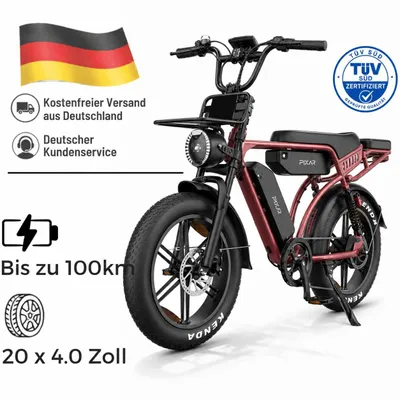 Produktbild von PIXAR M9 E-Bike 48V 17,5Ah Akku (105km), 250W Heckmotor, Shimano 7-Gang