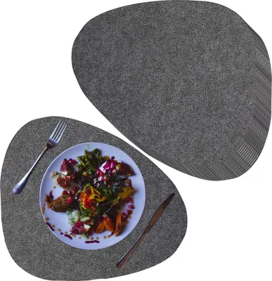 Produktbild von Platzmatte "Apart" 12er Set  Tischset aus Filz in grau 36 x 44 cm
