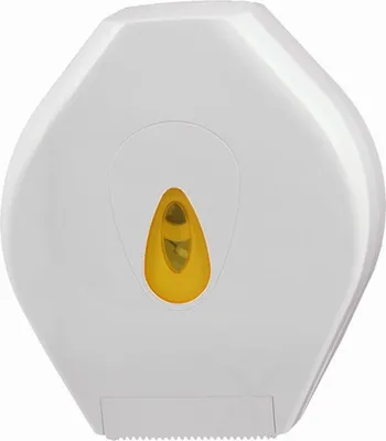 Produktbild von PlastiQline Großrollenspender MAXI - Toilettenpapierspender - Farbfenster gelb