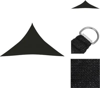 Produktbild von vidaXL Sonnensegel 160 g/m² Schwarz 5x5x6 m HDPE - Sonnenschirme & Sonnenschutze