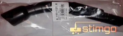 A black vacuum cleaner handle is shown inside its plastic packaging.