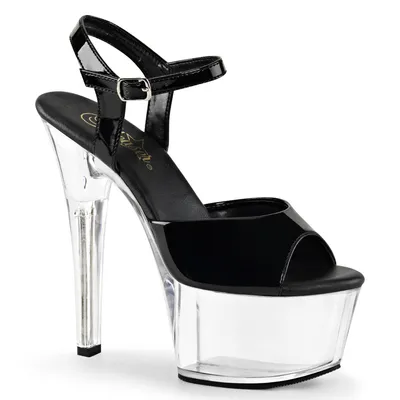 Produktbild von ASPIRE-609 Damen Sandale von Pleaser, Schwarz Transparent , EU 35, US 5