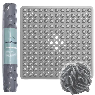 Produktbild von Das Original - Duschmatte Antirutsch - Grau - 53x53cm - Antirutschmatte Badematte für Duschkabine - Antirutschmatte mit Saugnäpfen