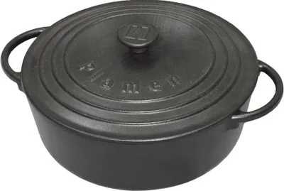 Produktbild von Gusseisen-Kasserolle 5,7 Liter - Ø 300 x 160 mm Topf mit Deckel aus Gusseisen -Dutch Oven