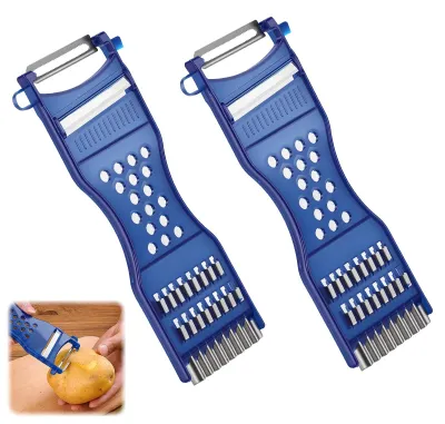 Produktbild von Gemüseschäler 6-in-1 - Set mit 2 Stück - Für Obst, Kartoffeln und Gurken