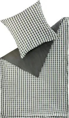 Immagine prodotto di Schöner Wohnen biancheria da letto Vichy Colore antracite Dimensioni 155x220+80x80