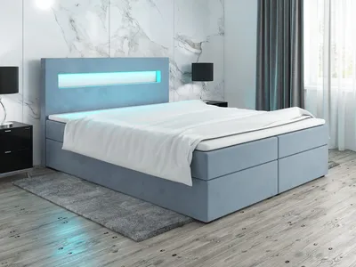 Produktbild von Polsterbett mit Beleuchtung LILLIANA 3 – 180x200, Blau