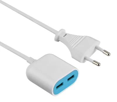 Imagen del producto de Electraline Gummy Line 500342, con expansión de 2 puertos USB, salida de 2,4A