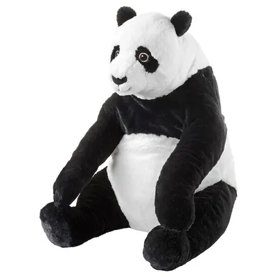 Image de Gustaw, l'ours panda Julius, taille XXL (noir et blanc, 45 cm) - Ours en peluche, ours câlin XXL, peluche géante.