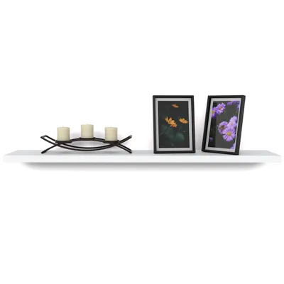 Produktbild von STIV Möbel | Wandregal Weiß Matt 80 cm | Regalbrett mit unsichtbarer Montage | Hängeregal für Bücher Deko Küche Wohnzimmer