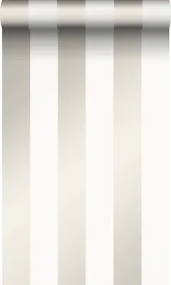 Produktbild von Origin Wallcoverings Tapete Streifen Weiß 53 cm x 10.05 m
