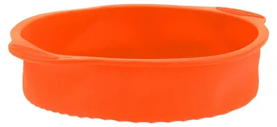 Imagen del producto de Molde redondo de silicona de 23 cm para pasteles, antiadherente, ideal para hornear pan y postres en casa, en la cocina o en panaderías (naranja)