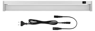 Image de Lampe encastrée REV LED Terra Argent 57,5 cm 12 W 900 lm Blanc chaud 3000 K avec câble d'alimentation et interrupteur, extensible