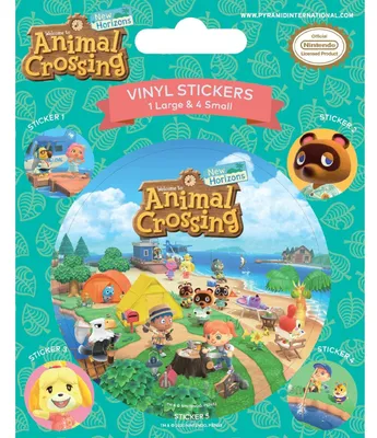 Produktbild von Pyramid International Set 5 Vinyl Aufkleber Animal Crossing Island Antics