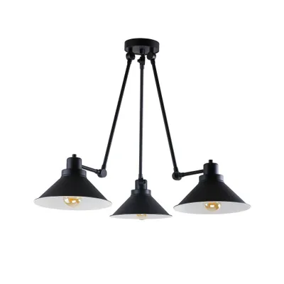 Image de Lustre TECHNO noir et blanc 3xE27x60W en métal, dimensions : 65x160x25 cm, IP20, Nowodvorski Lighting