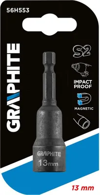 Zdjęcie produktu dla GRAPHITE Nasadka udarowa, magnetyczna 13 x 65 mm