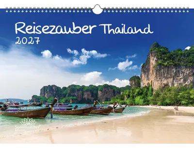 Produktbild von Reisezauber Thailand DIN A3 Kalender für 2027 Bangkok Reise Strand Meer Stadt Land Uraub Strand - Seelenzauber