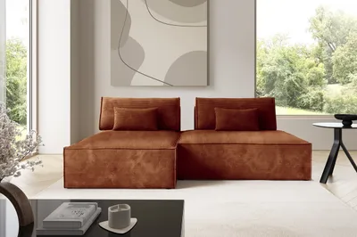 Produktbild von Furnisell Modular Cord Ecksofa Sofa "LUCCA", Orange