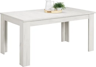 Produktbild von Homestyle4u Essgruppe mit 4 Stühlen 5 tlg Esstisch Set Weiß 160 x 90 cm ausziehbar Samt Küchentisch Esszimmergruppe
