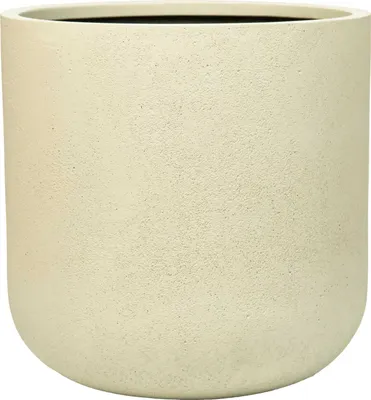 Produktbild von VIVANNO Pflanzkübel Fiberglas CHICO Rund, Vesuvbeige matt - 40x40 cm