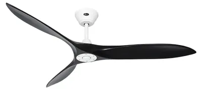 Immagine prodotto di Ventilatore da soffitto a risparmio energetico con telecomando Eco Airscrew 152 cm Bianco / Nero