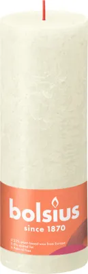 Produktbild von Bolsius rustikale Stumpenkerze, Soft Pearl, 190 x 68 mm