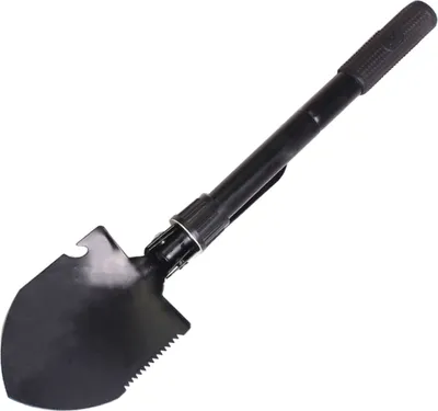 Produktbild von Multifunktionale Ingenieurschaufel, Klappschaufel, Auto, Angeln, Outdoor, kleine Schaufel, Gartengeräte, 1 Stück, schwarz