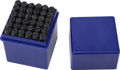 Obrázok produktu pre Sada 36 ks: Sada razníc na písmená a čísla s priemerom 6 mm