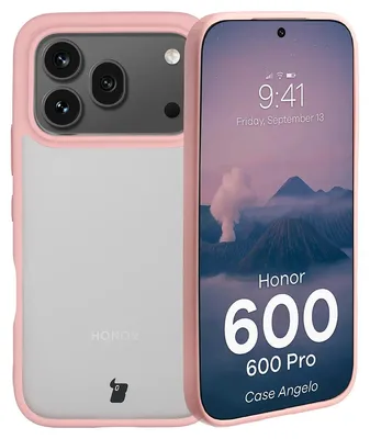 Produktbild von Handyhülle für Honor 600 5G / 600 Pro 5G, Bizon Case Angelo, Semitransparent mit hellrosem Rahmen