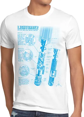Produktbild von style3 Laserschwert Blaupause Herren T-Shirt jedi lichtschwert