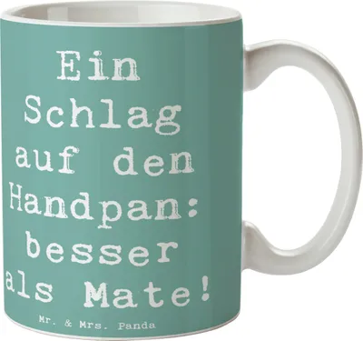 Produktbild von Mr. & Mrs. Panda Becher Spruch Handpan Zauber - Meeresbrise - Geschenk, Musikinstrument, Pott, Meditation, Teetasse, Tasse, Musiker, Lernen, Klänge, Kaffeetasse, Musik