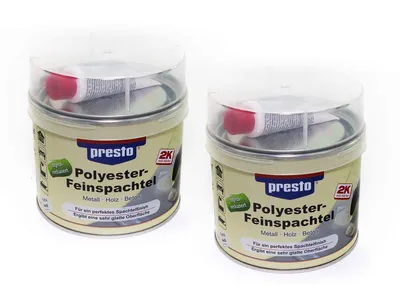 Produktbild von 2K-Feinspachtel weiß,Härter rot 1000g Dose