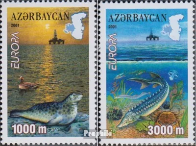 Produktbild von Briefmarken Aserbaidschan 2001 Mi 494A-495A (kompl.Ausg.) postfrisch Wasser