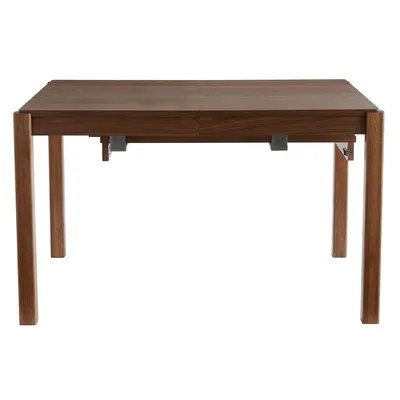 Produktbild von Miliboo - Skandinavischer ausziehbarer Esstisch in Nussbaumoptik rechteckig B125-238 cm AGALI
