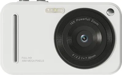 Obrázek produktu pro digitální fotoaparát 1080P, digitální videokamera, 48 MP, 2,4palcový displej IPS, automatické zaostřování, 16x digitální zoom, vestavěný blesk, dobíjecí baterie, zkrášlující filtr, dárek k narozeninám a svátku pro děti, studenty, teenagery