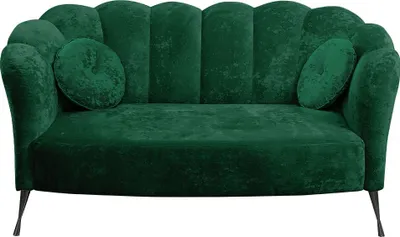 Obrázok produktu pre Štýlová pohovka KOHANA - zelená / čierne nožičky